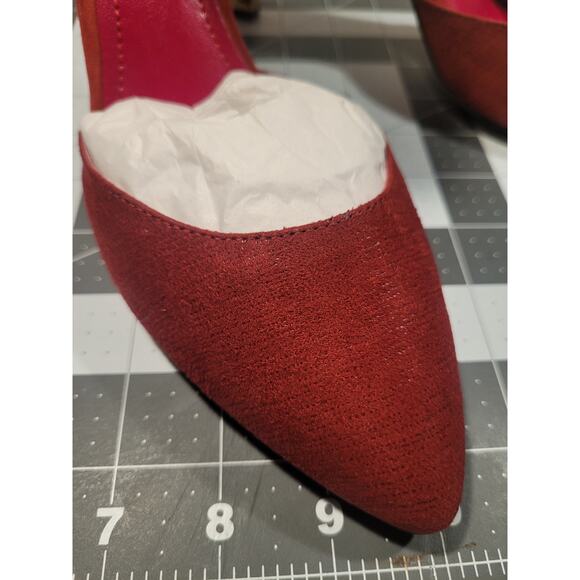 Size 8 Calvin Klein Tanda Scratch Ankle Suede Pumps - Picture 6 of 16